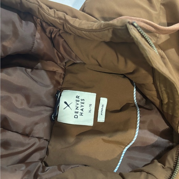 Denver Hayes Chocolate Hooded Puffer Coat - Picture 4 of 4